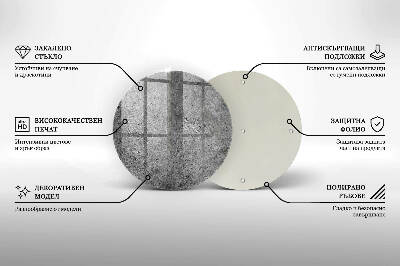 Üveg alátét gyertyákhoz Beton kő textúra