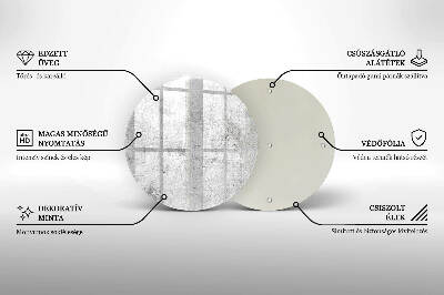 Üveg alátét gyertyákhoz Beton textúra