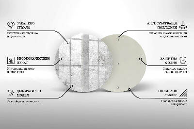 Üveg alátét gyertyákhoz Beton textúra