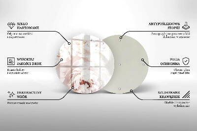 Üveg alátét gyertyákhoz Pasztell bazsarózsa