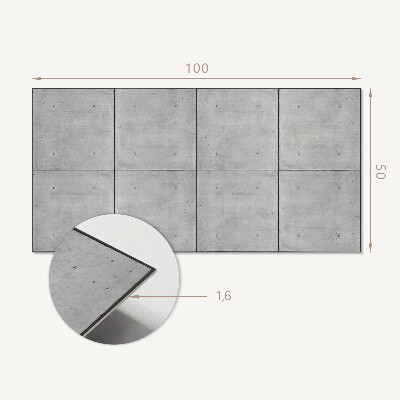 Téglalap alakú pvc falburkolat Nyersbeton minimalista stílusban