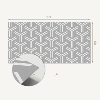 Téglalap alakú pvc falburkolat Nyíl minta a geometriában