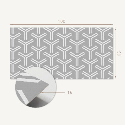 Téglalap alakú pvc falburkolat Nyíl minta a geometriában