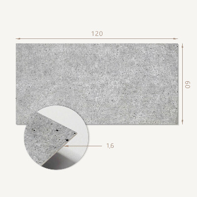 Téglalap alakú öntapadó falburkolat Nyers beton minta