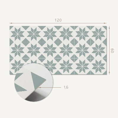 Téglalap alakú falpanel Virágmotívumok geometrikus stílusban