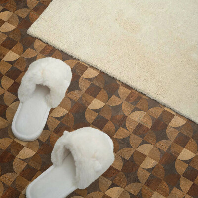 Téglalap alakú pvc falburkolat A fa geometriája által ihletett minta