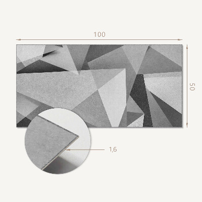 Téglalap alakú öntapadó falburkolat Absztrakt geometriai sokszög motívum