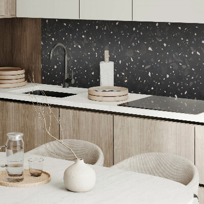 Téglalap alakú pvc falburkolat Terrazzo minta absztrakt formákban