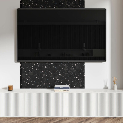 Téglalap alakú pvc falburkolat Terrazzo minta absztrakt formákban