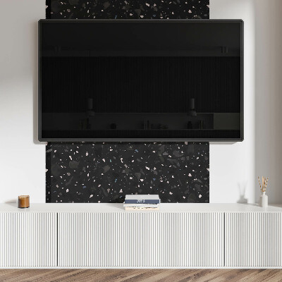 Téglalap alakú pvc falburkolat Terrazzo minta absztrakt formákban