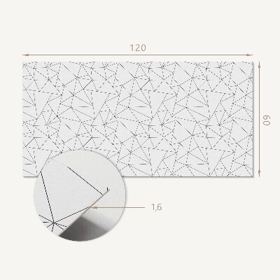 Téglalap alakú öntapadó falburkolat Vonalminta geometriai formában