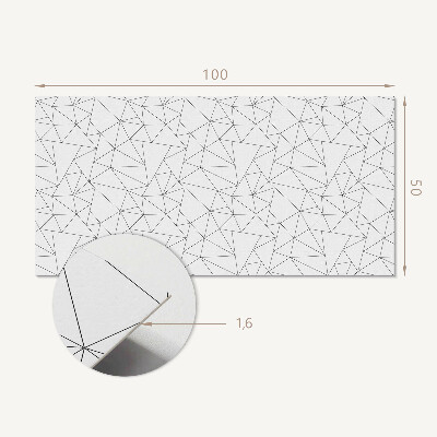Téglalap alakú öntapadó falburkolat Vonalminta geometriai formában