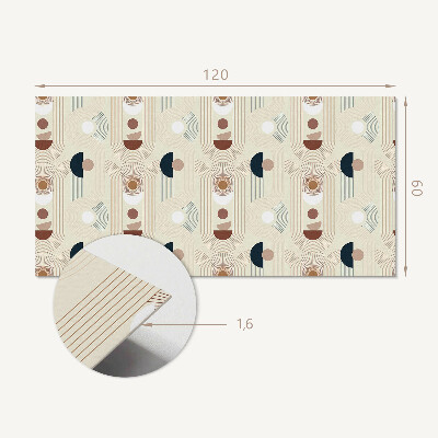 Téglalap alakú pvc falburkolat Geometriai absztrakt motívum
