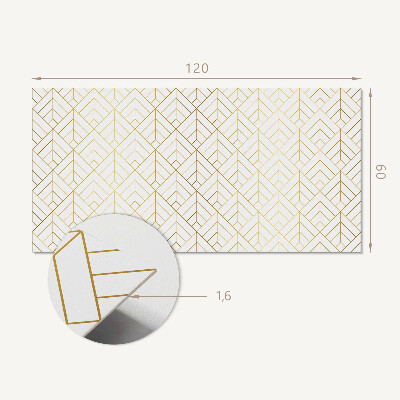 Téglalap alakú pvc falburkolat Leveles minta 3D-ben