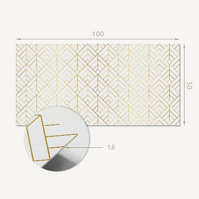 Téglalap alakú pvc falburkolat Leveles minta 3D-ben