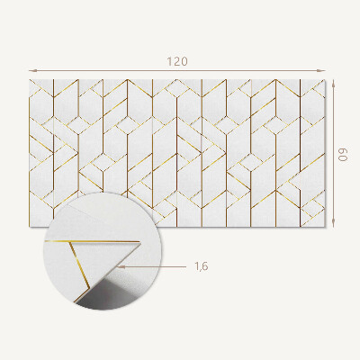 Téglalap alakú öntapadó falburkolat Stílusos vonalak geometriai elrendezésben