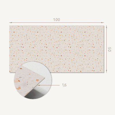 Téglalap alakú falpanel Absztrakt terrazzo motívum