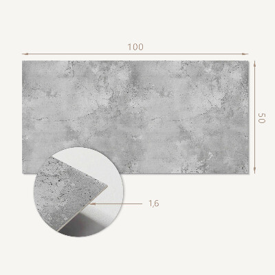 Téglalap alakú öntapadó falburkolat Beton felület karcolásokkal