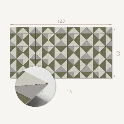 Téglalap alakú falpanel Háromszög alakzatok geometriája