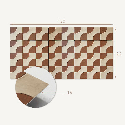 Téglalap alakú pvc falburkolat Geometriai formák kaleidoszkópja