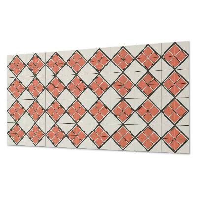 Téglalap alakú pvc falburkolat Geometriai stílusú rombusz minta