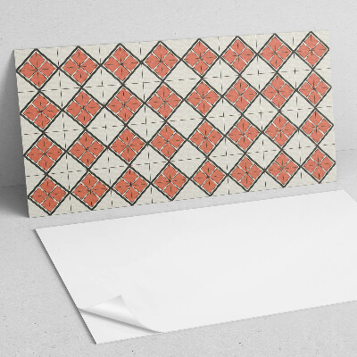 Téglalap alakú pvc falburkolat Geometriai stílusú rombusz minta