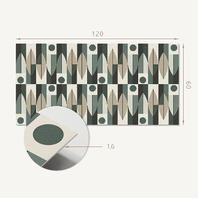Téglalap alakú pvc falburkolat Modern geometrikus motívum