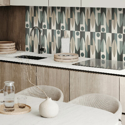 Téglalap alakú pvc falburkolat Modern geometrikus motívum