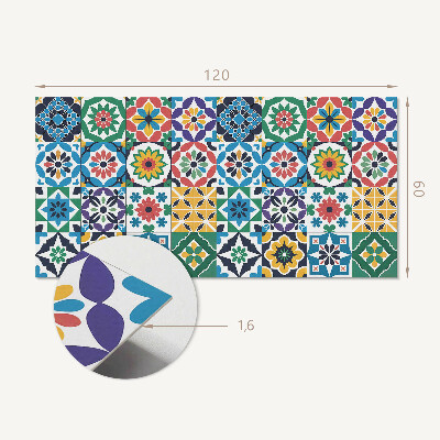 Téglalap alakú öntapadó falburkolat Mozaik rácsok grafikus stílusban