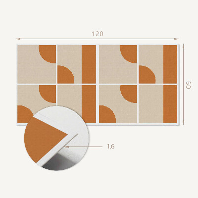 Téglalap alakú pvc falburkolat Absztrakt geometriai formák