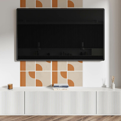 Téglalap alakú pvc falburkolat Absztrakt geometriai formák