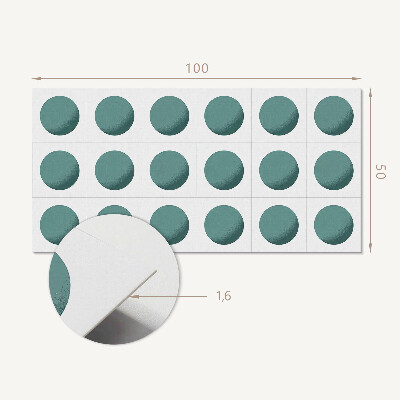 Téglalap alakú falpanel Geometriai körök egy rácsban