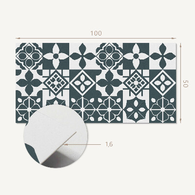 Téglalap alakú falpanel Geometriai motívumok csempékben