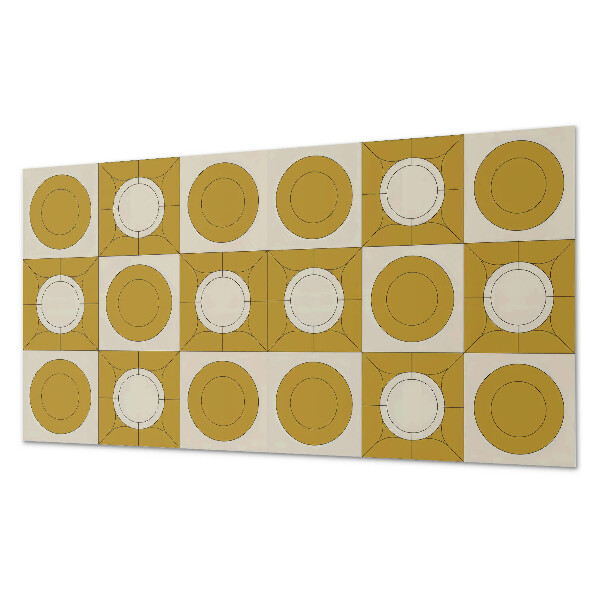 Téglalap alakú pvc falburkolat Modern motívum kerek formákkal