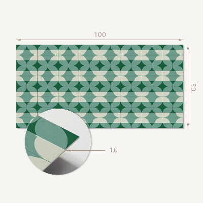 Téglalap alakú pvc falburkolat Geometriai formák hullámai