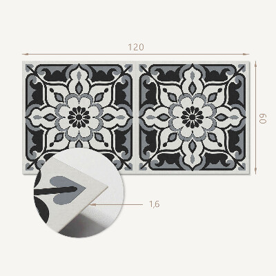Téglalap alakú falpanel Virágos díszítő design