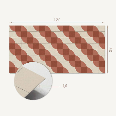 Téglalap alakú falpanel Geometrikus hullámos minta