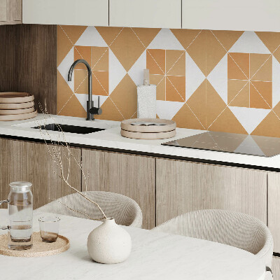 Téglalap alakú falpanel Absztrakt geometria színekben