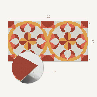 Téglalap alakú öntapadó falburkolat Modern geometrikus motívum