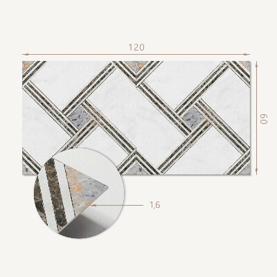 Téglalap alakú pvc falburkolat Geometriai vonalak felépítése