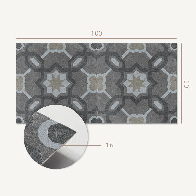 Téglalap alakú öntapadó falburkolat Geometriai stílusú csempe minta
