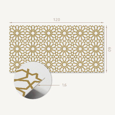 Téglalap alakú pvc falburkolat Geometriai minta csillagokkal