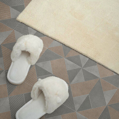 Téglalap alakú öntapadó falburkolat Háromszög alakú geometriai motívum