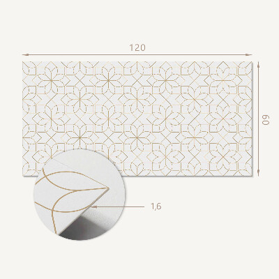 Téglalap alakú pvc falburkolat Virágos geometria modern stílusban