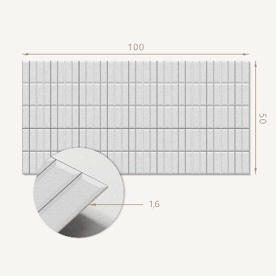 Téglalap alakú öntapadó falburkolat Téglalap alakú mozaik minimalista stílusban
