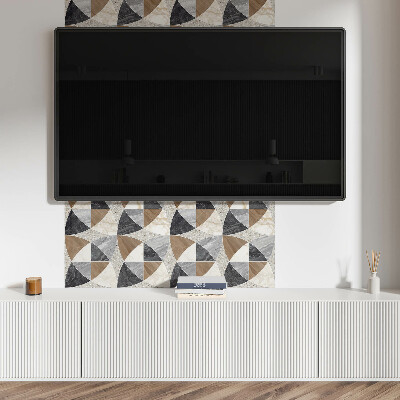 Téglalap alakú pvc falburkolat Geometrikus csempe minta