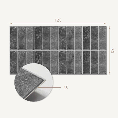Téglalap alakú pvc falburkolat Modern geometrikus minta