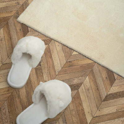 Négyzet alakú pvc falpanel Fából készült halszálka mintás