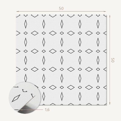 Négyzet alakú pvc falpanel Geometrikus rombuszok modern kivitelben