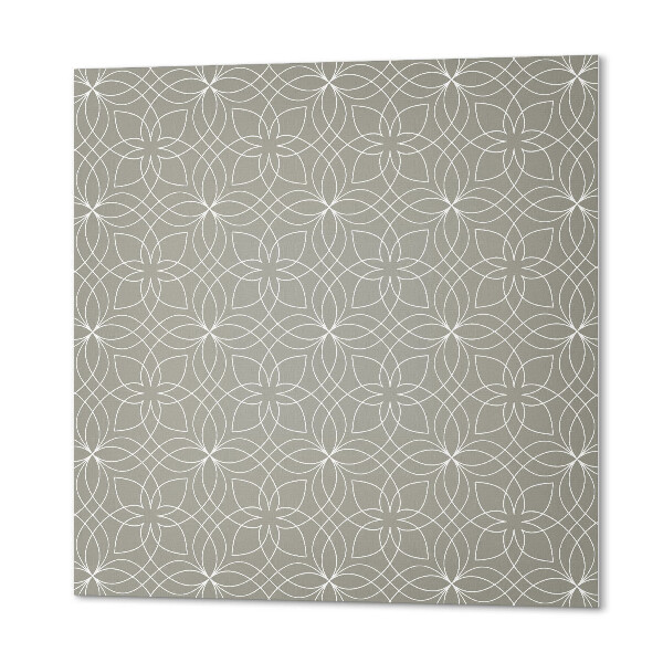 Négyzet alakú pvc falpanel Virágok modern geometriában